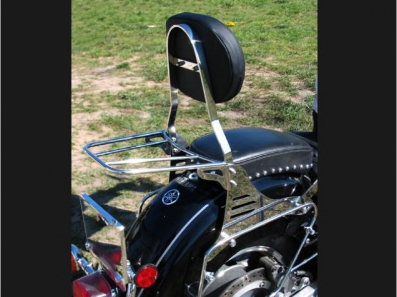Cavalry Sissy Bar With Backrest For Yamaha V-Star 1300 - Chrome, Direct Fit