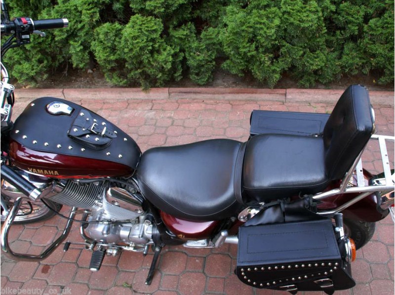 BMUK | XV535 | Panneau de ceinture de réservoir de carburant en cuir avec pochette - Compatible avec XV 535 Virago | Virago 535 (clouté